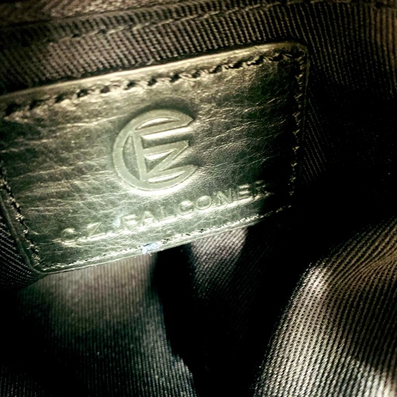 ✨ C. Z. Falconer✨ Black Suede Tassel Handbag W/Braided Leather Handle - Picture 11 of 15